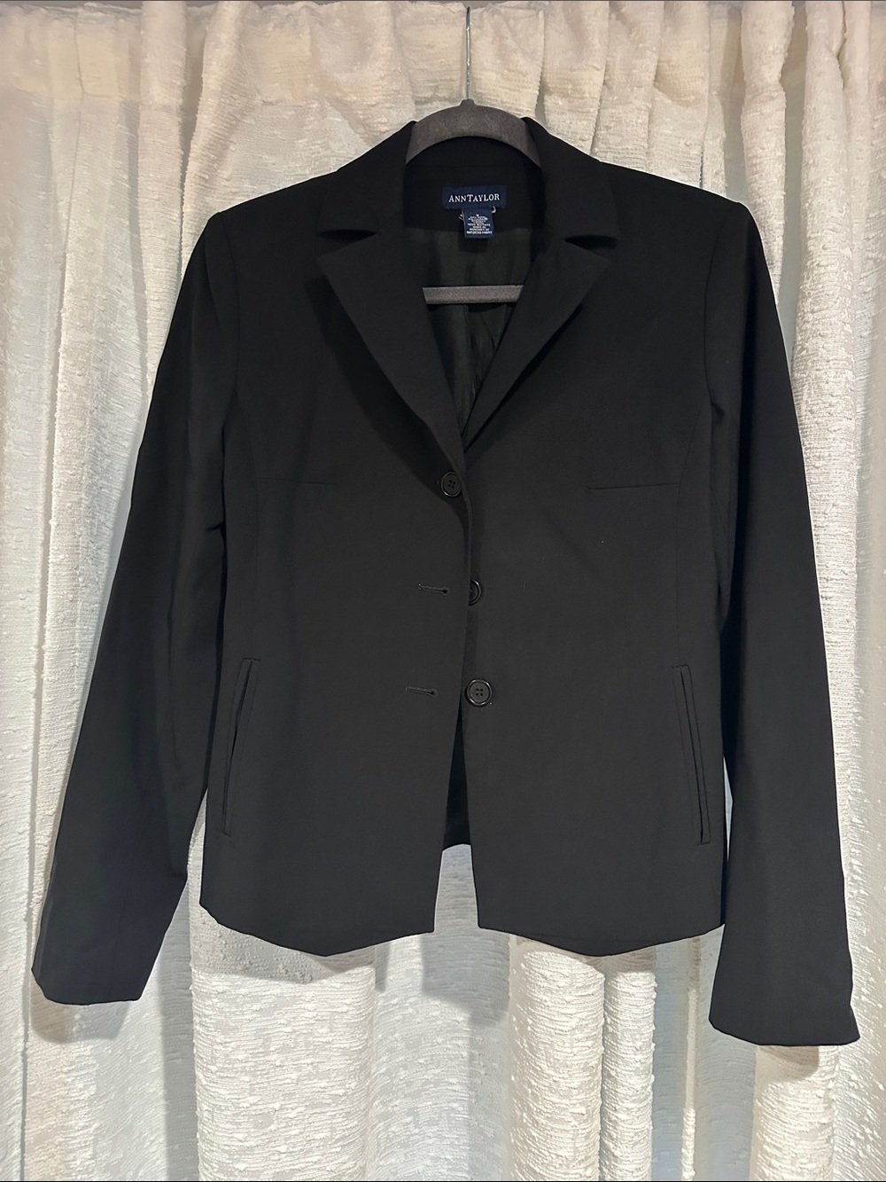 Ann Taylor Black Women's Classic Three-Button Blazer